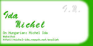 ida michel business card
